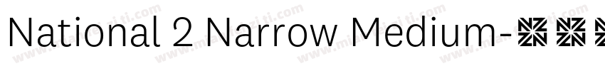 National 2 Narrow Medium字体转换